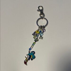 Universal Studios Vibrant Beaded Keychain with Woody Woodpecker Charm
